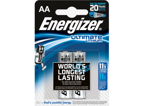 Energizer Ultimate Lithium AA L91 2PK